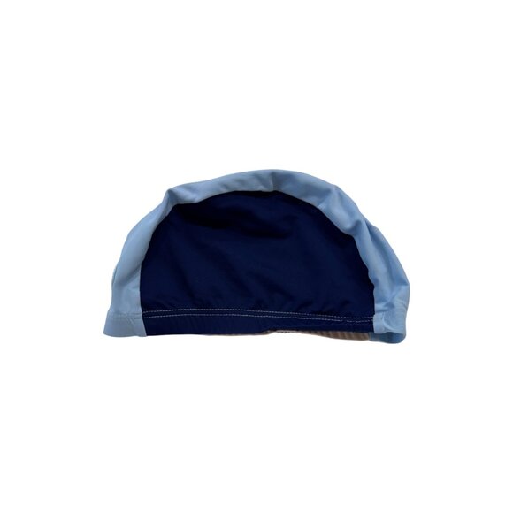 PACIFIC RAINBOW - SWIM CAP - STRIPE - BLUE/BEIGE/YELLOW - NEW NO TAG - Picture 4 of 5